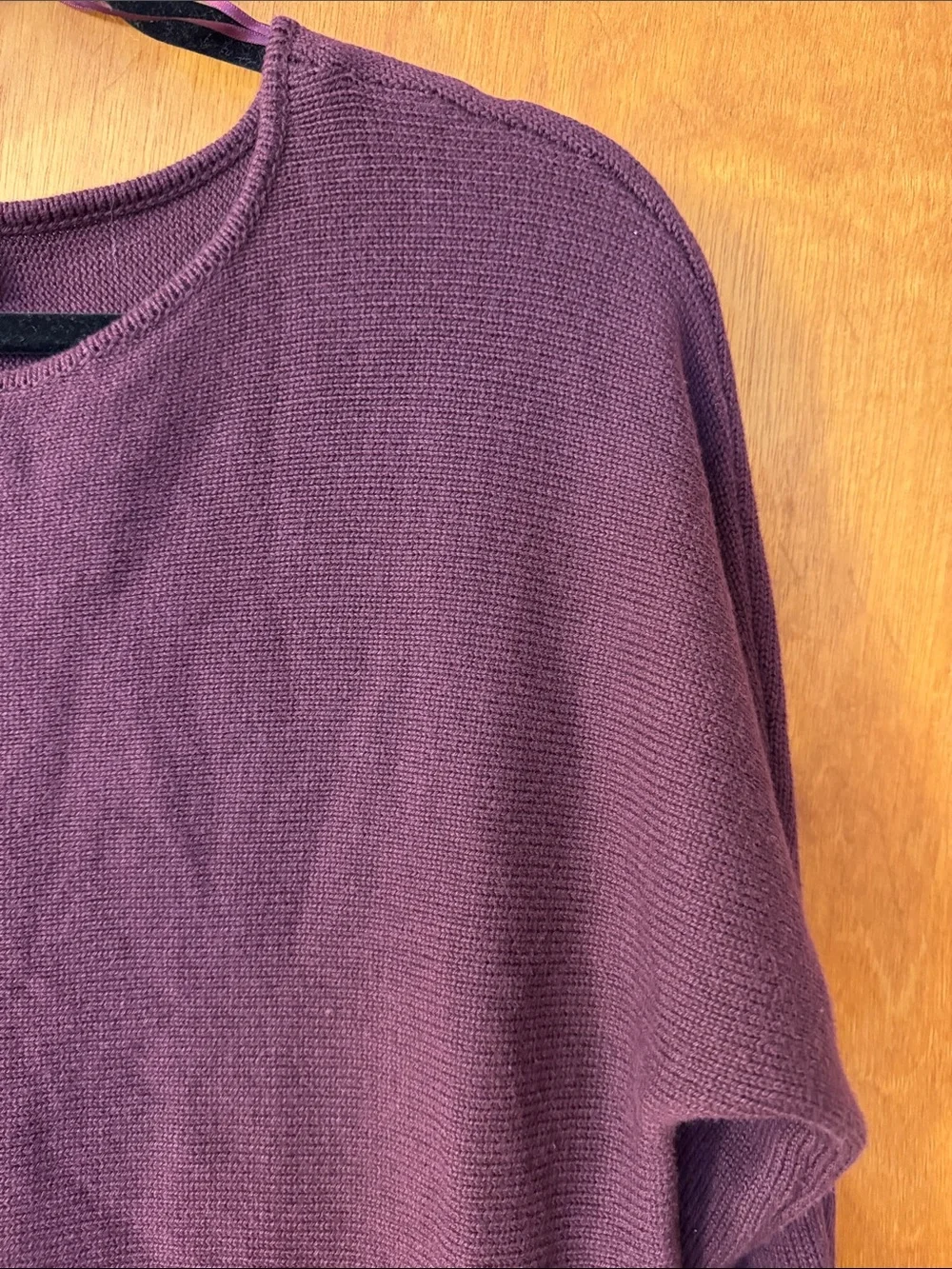 Michael Kors Wine Colored Fine-Knit Crew Neck Sweater